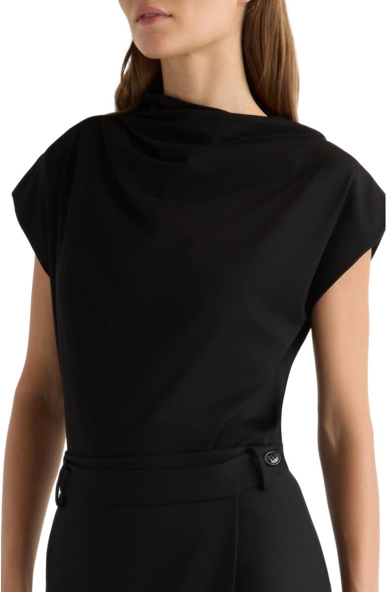 Modern Citizen Kenny Asymmetric Neck Tee, Alternate, color, Black