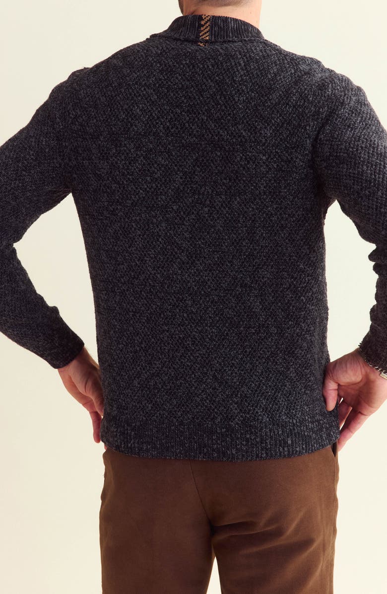 Billy Reid Marled Cotton Shawl Collar Sweater, Alternate, color,