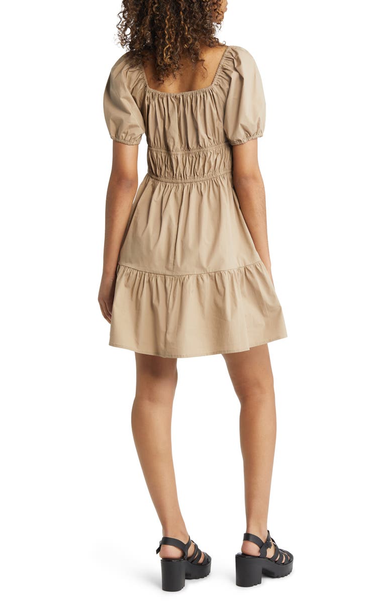 BP. Shirred Puff Sleeve Dress, Alternate, color,