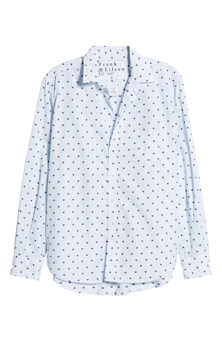Frank & Eileen Eileen Heart Print Relaxed Button-Up Shirt, Alternate, color, 