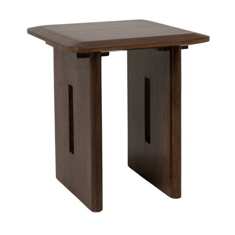 Square Pedestal End Table