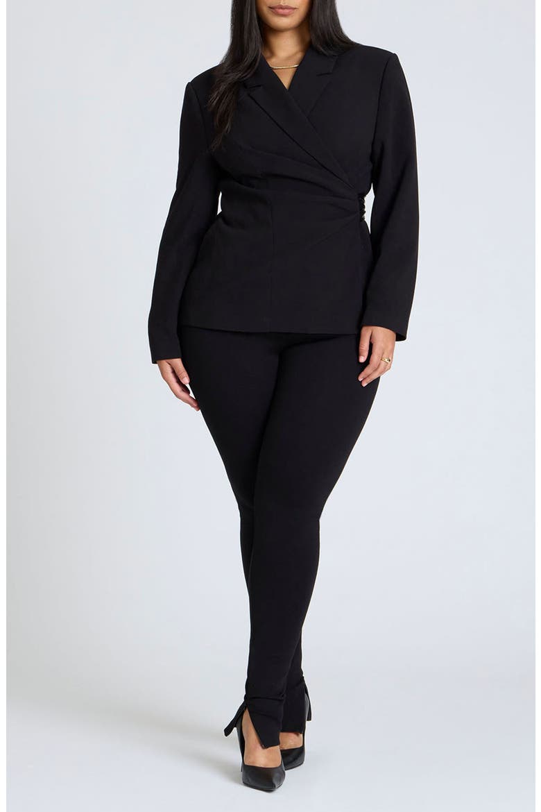 Wrap Blazer, Alternate, color, BLACK