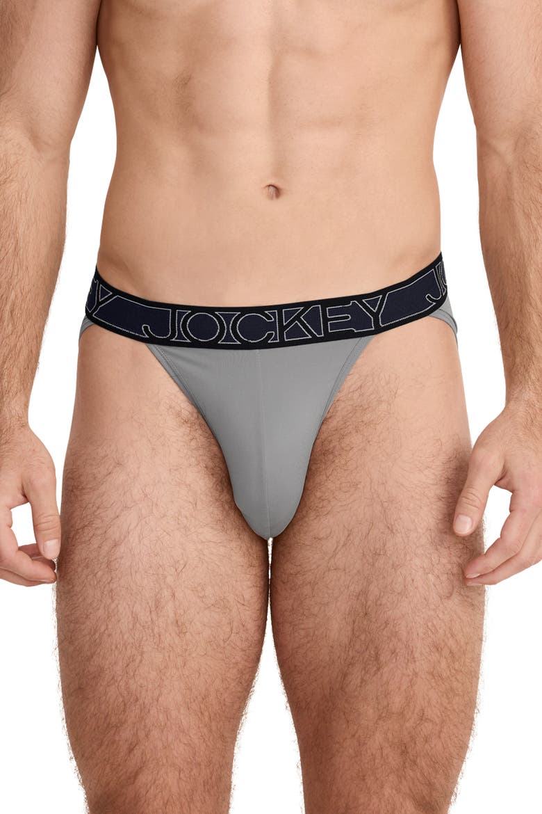 Mens Microfiber Stretch String Bikini - 3 Pack, Alternate, color, True Navy/Quartz Grey