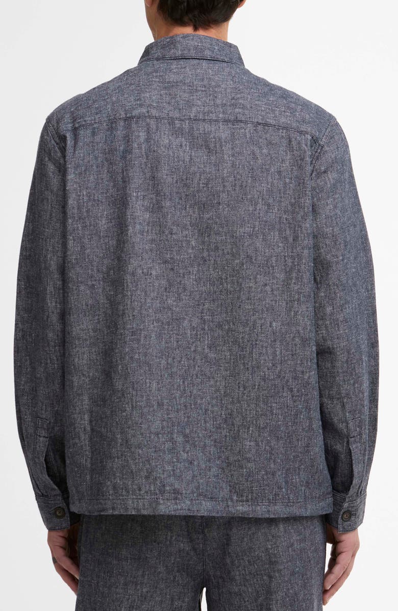 Barbour Stillwater Linen & Cotton Overshirt, Alternate, color, Navy