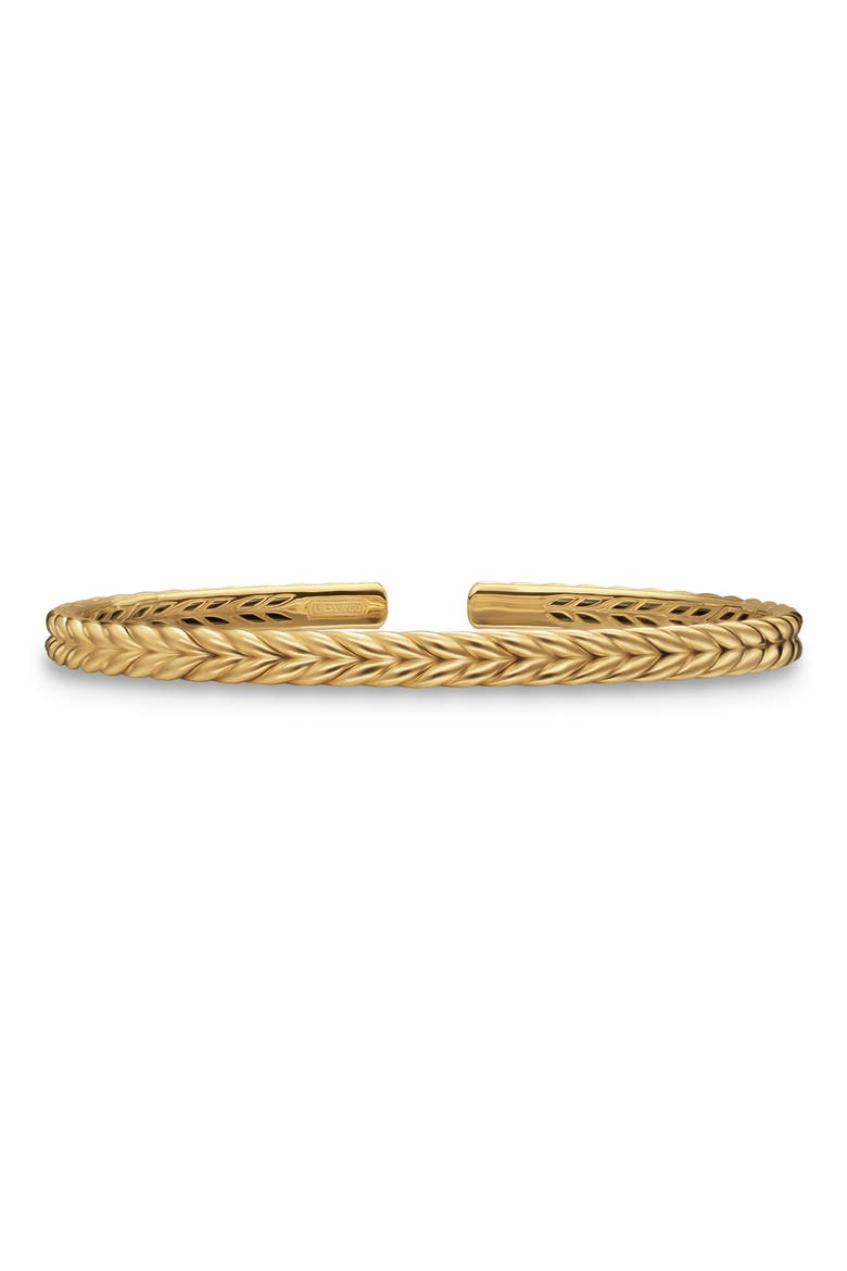 Men's Chevron Flex Bracelet in 18K Gold, 5mm, Main, color, GOLD
