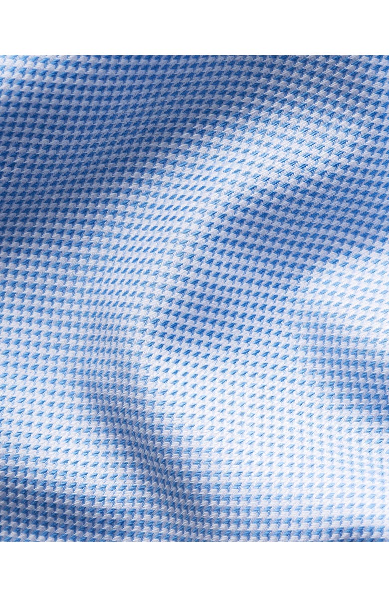 Eton Contemporary Fit Houndstooth Twill Dress Shirt, Alternate, color, Light Blue
