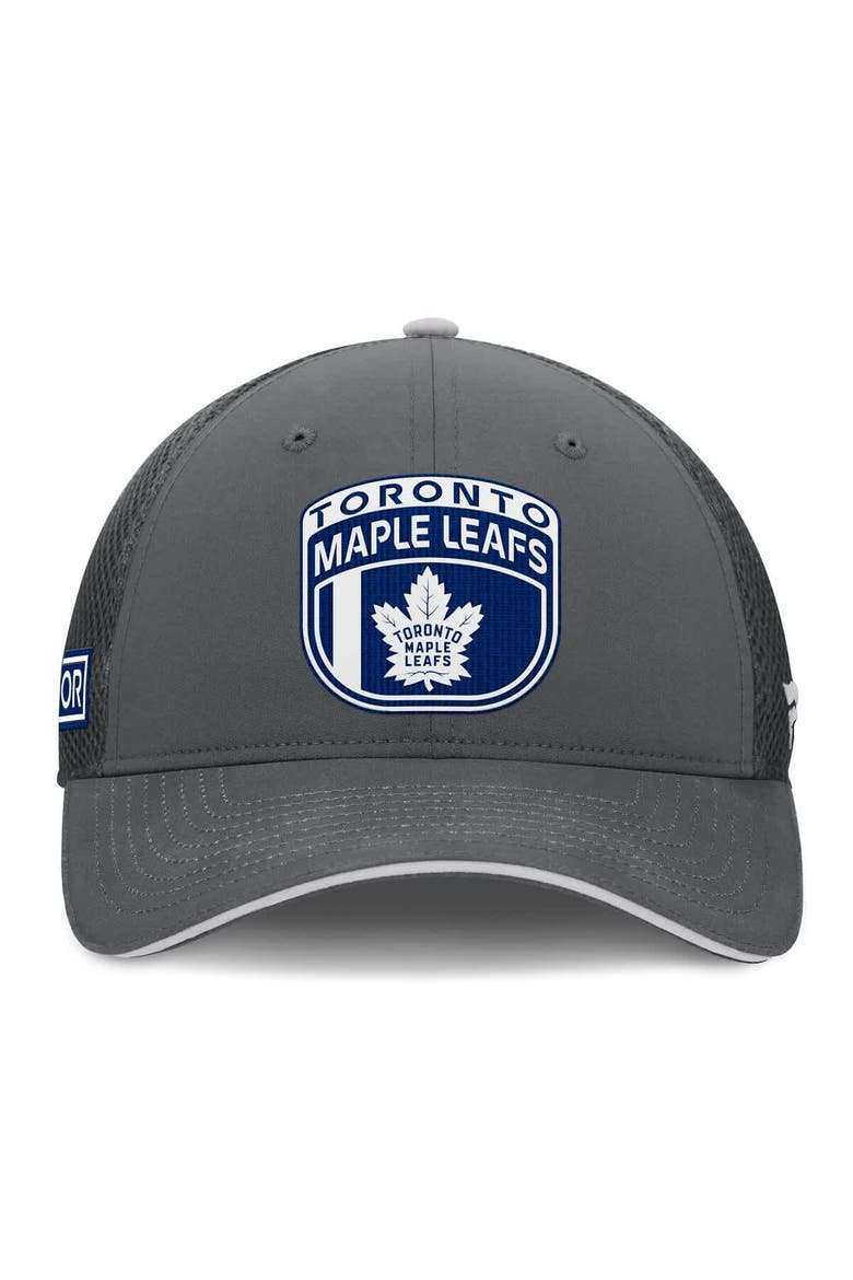 Men's Fanatics Gray Toronto Maple Leafs Authentic Pro Home Ice Trucker Adjustable Hat, Alternate, color, Gray