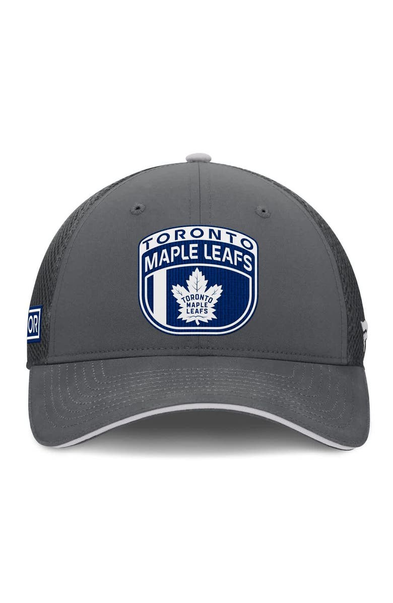 FANATICS Men's Fanatics Gray Toronto Maple Leafs Authentic Pro Home Ice Trucker Adjustable Hat, Alternate, color, Gray