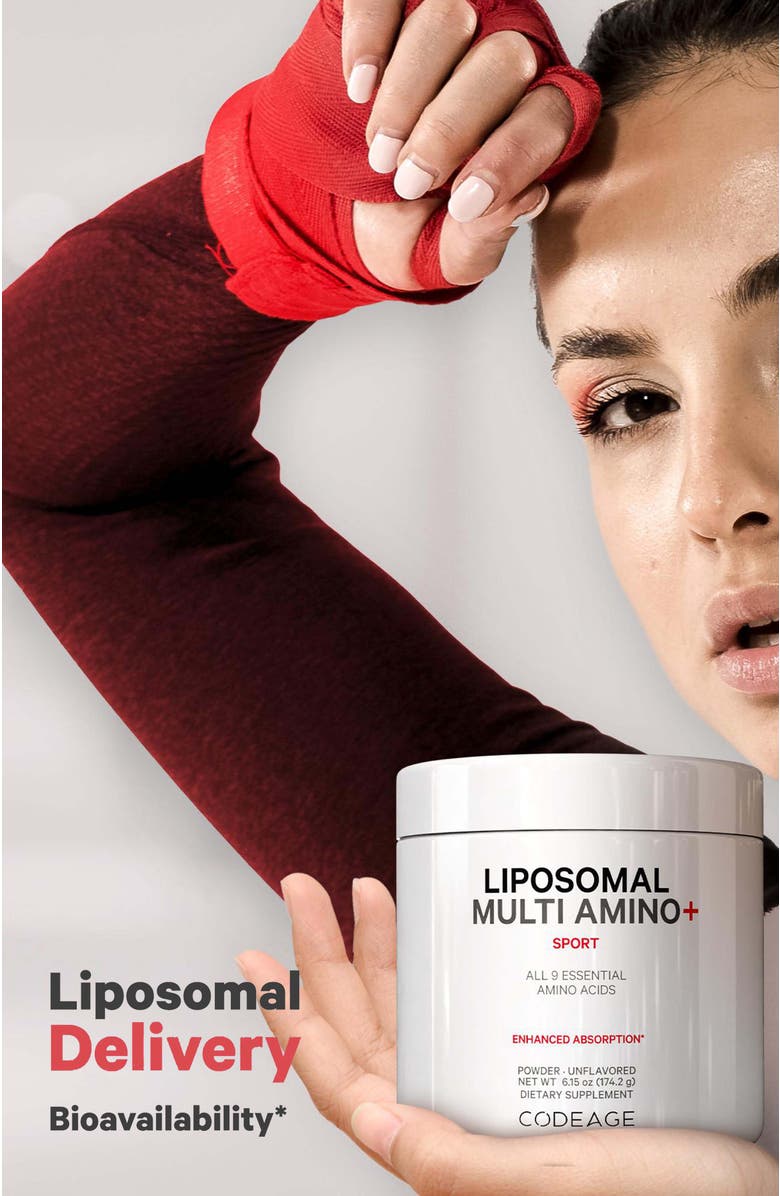 Codeage Liposomal Multi Amino+ BCAA Powder Supplement, Alternate, color, White
