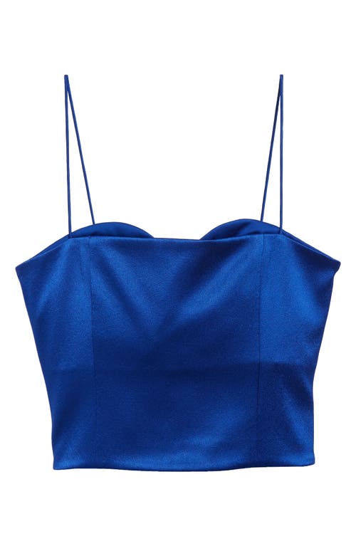 Alice And Olivia Alice + Olivia Ada Peekaboo Bustier Crop Camisole In Royal