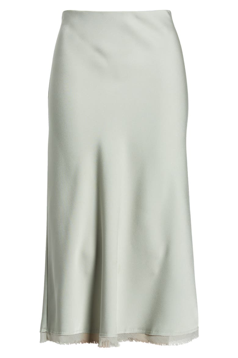 Kat Satin Midi Skirt, Alternate, color, ARTICHOKE