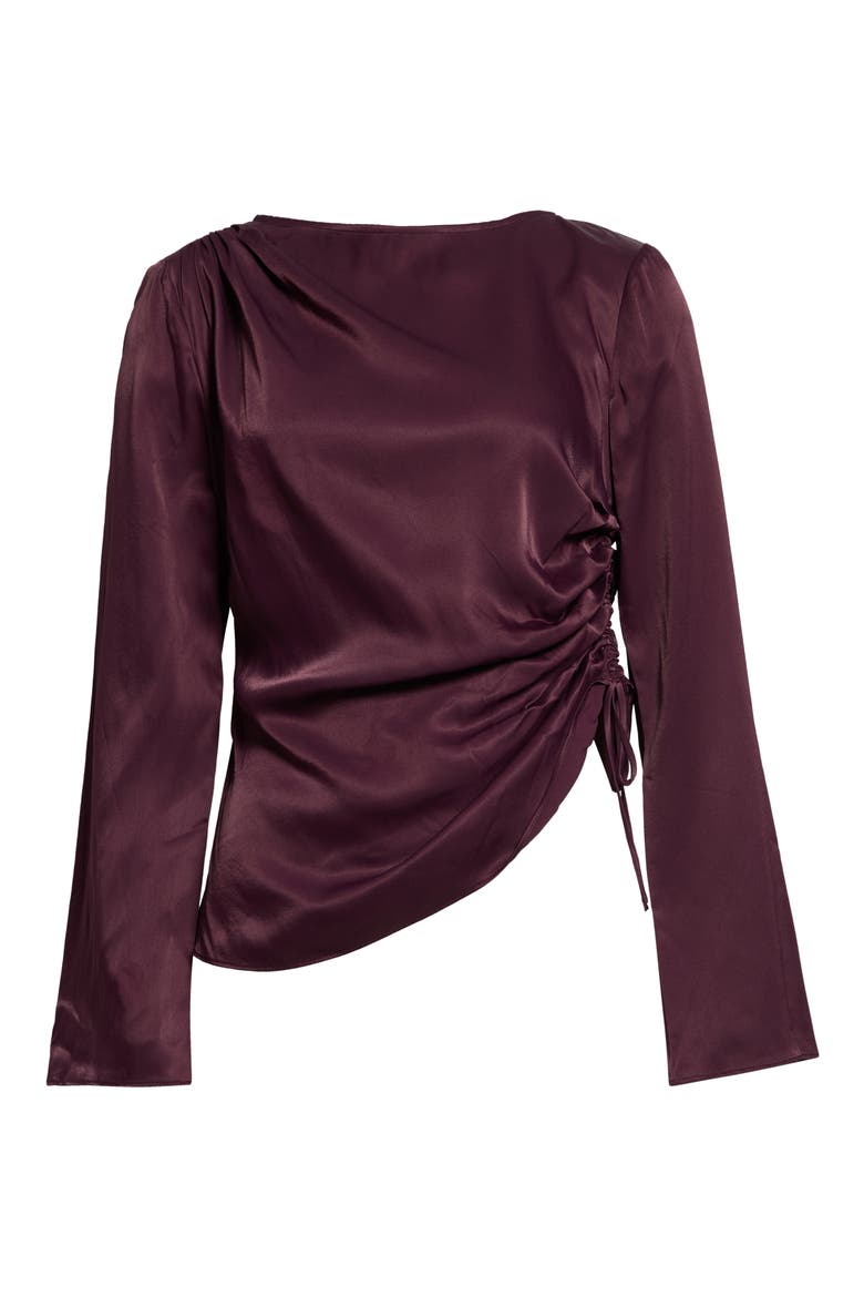 Cilina Long Sleeve Ruched Top, Alternate, color, FIG