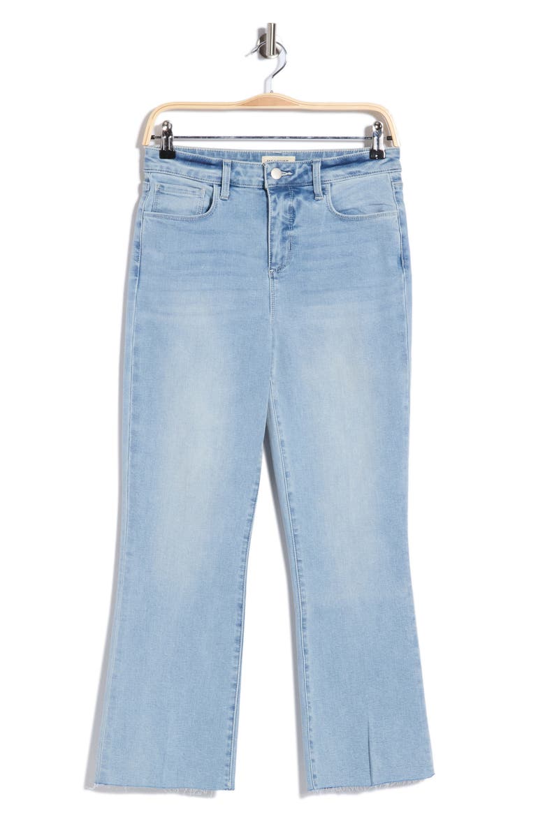 Kendra Raw Hem Flare Crop Jeans, Alternate, color, DORIAN