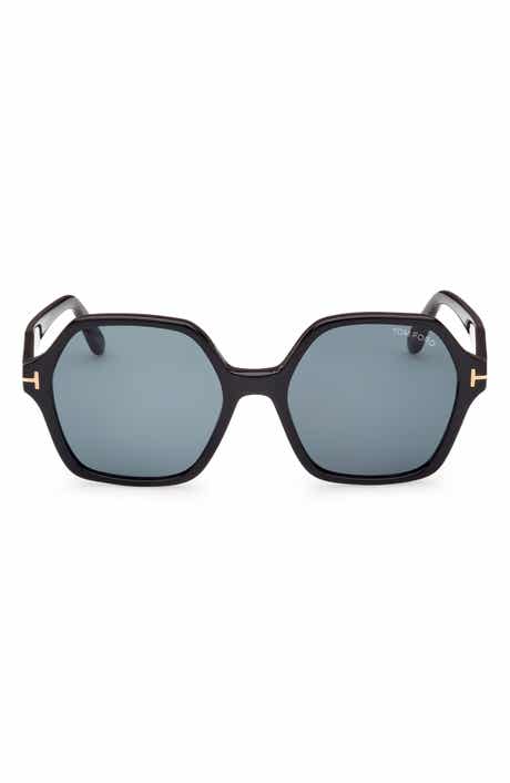 TOM FORD Romy 56mm Geometric Sunglasses