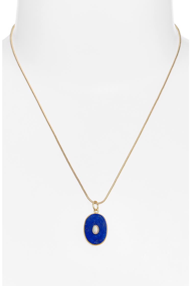 Lunaris Lapis & Opal Pendant Necklace, Alternate, color, GOLD