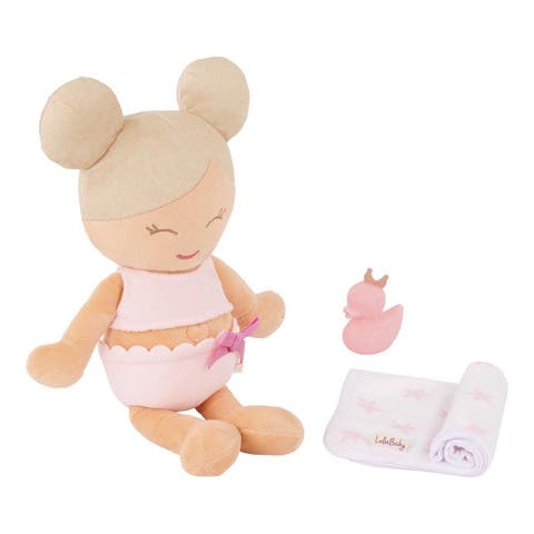 14" Plush Water Play Baby Doll & Bathtub Set - Caucasian