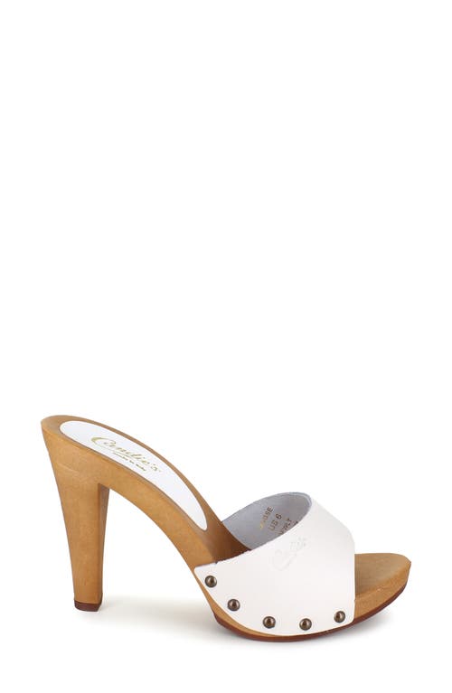 Candies Candie's Antonella Platform Sandal In White Leather