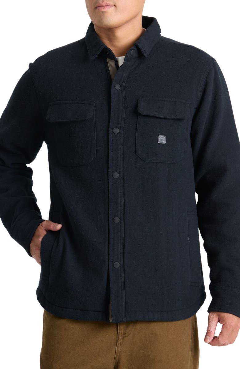 Roark Backwoods Cotton Flannel Snap-Up Overshirt, Main, color,