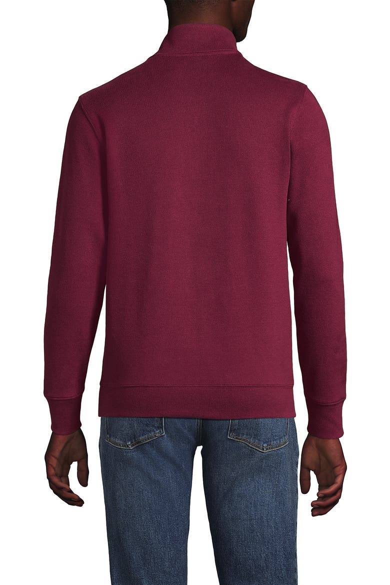 Bedford Rib Quarter Zip Pullover Sweater, Alternate, color, Burgundy Spritz