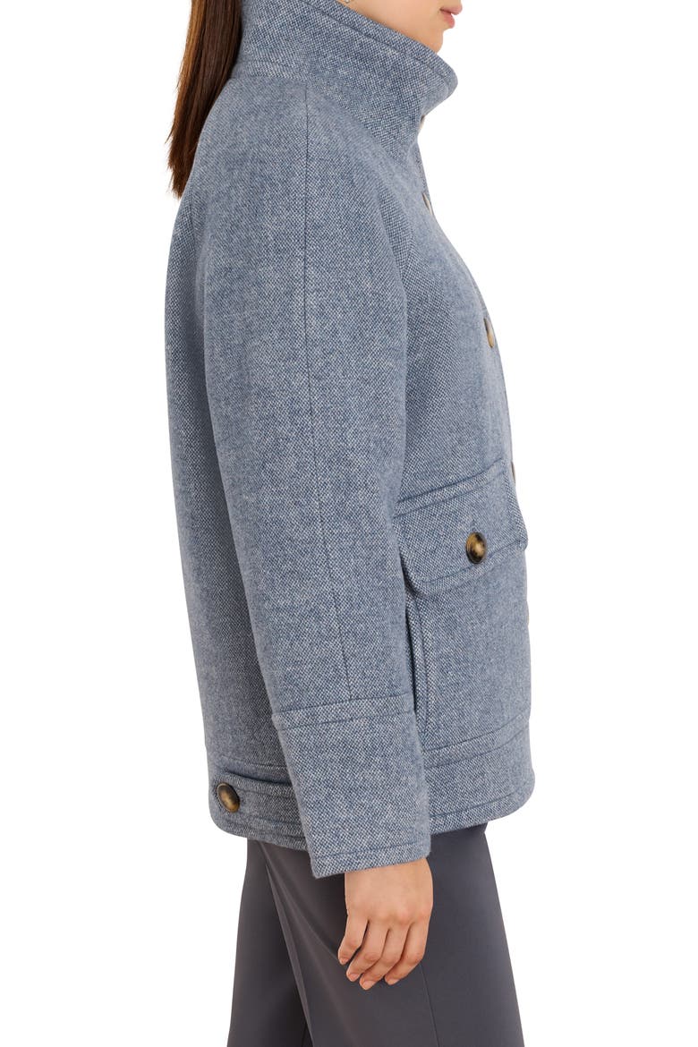 Wool & Alpaca Mod Coat, Alternate, color, BLUE MIX