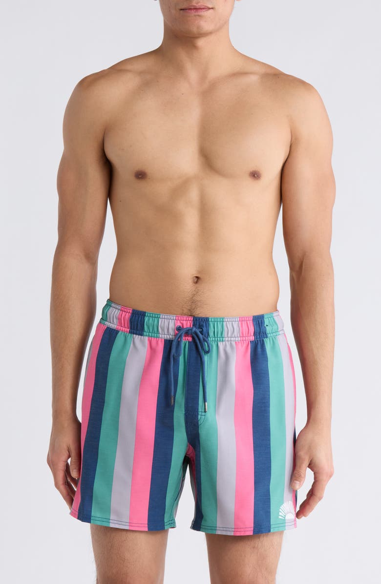 RVCA Resort Swim Trunks, Main, color, Flamingo