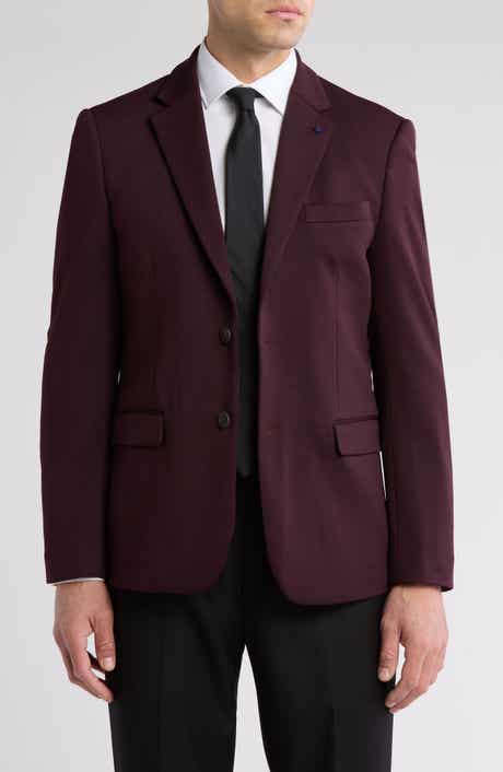 SOUL OF LONDON Textured Notch Lapel Double Button Blazer