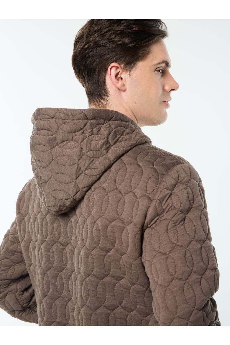 Aversa Quilted Hoodie, Alternate, color, MOREL