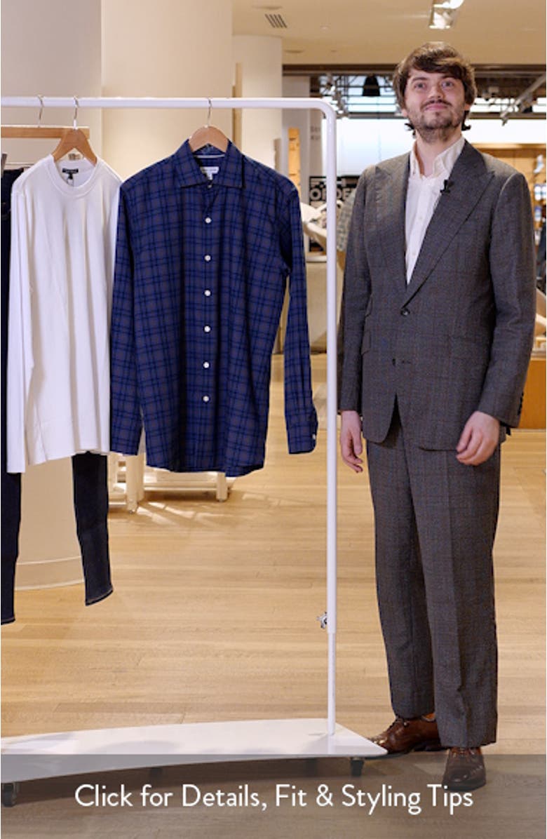 Bar Harbour Plaid Flannel Performance Button-Up Shirt, sales video thumbnail