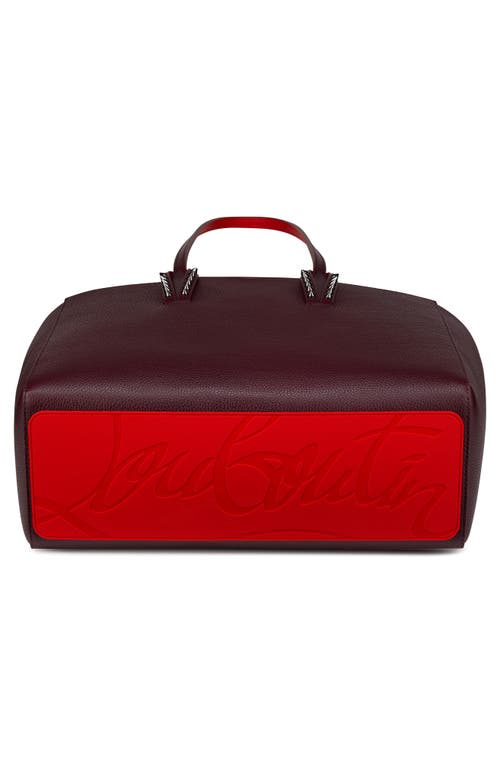 Christian Louboutin Cabata Soft Small Tote Bag In Grained Leather In Brown