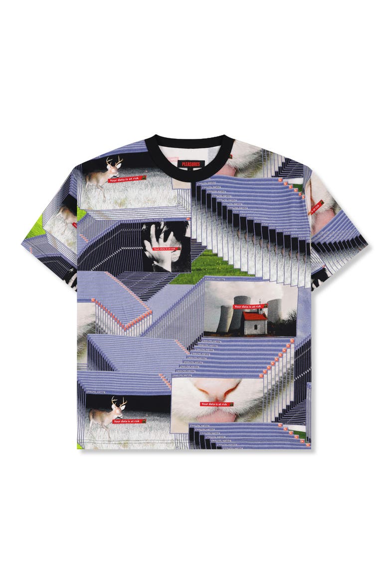Crash Graphic Print Oversize Cotton T-Shirt, Main, color, BLACK MULTI