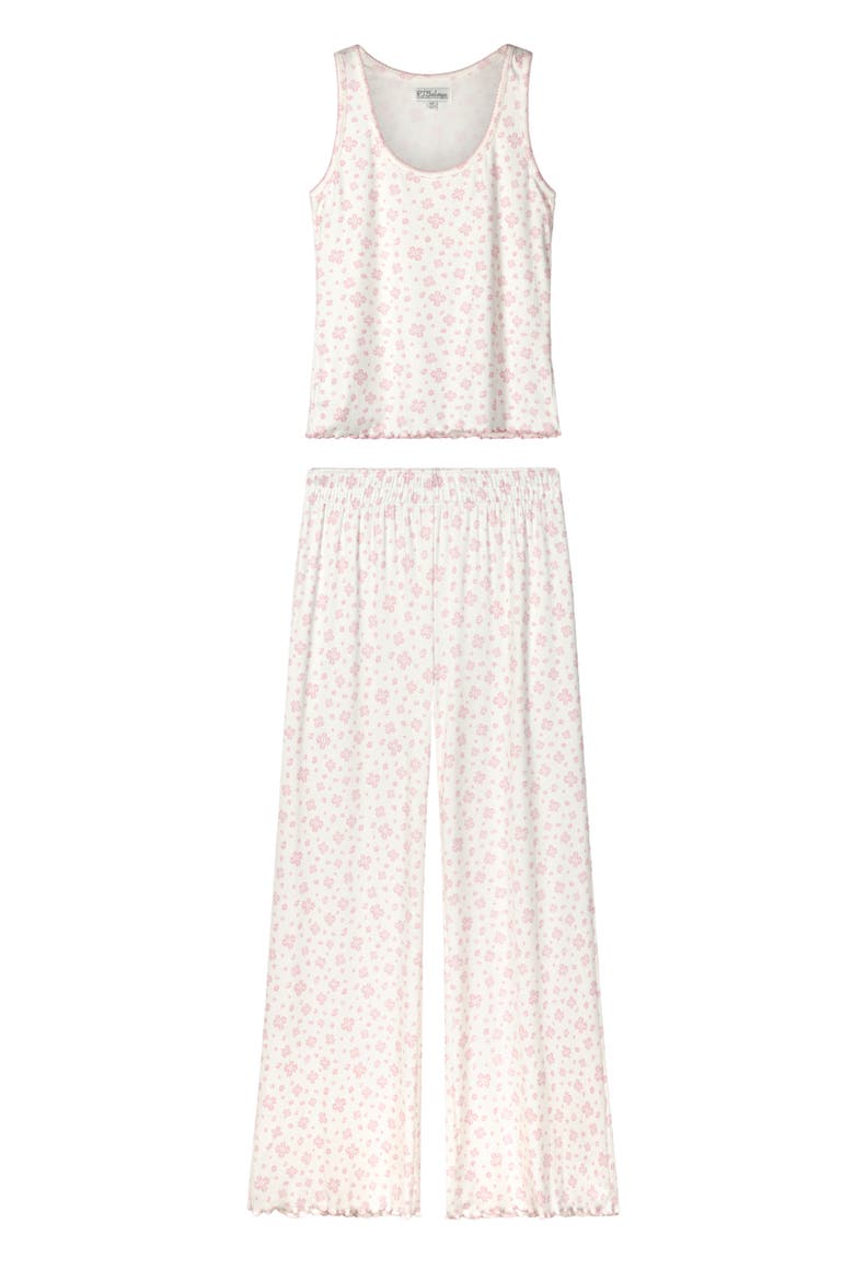 Pretty Petals Stretch Jersey Pajamas, Alternate, color, SWEET PINK