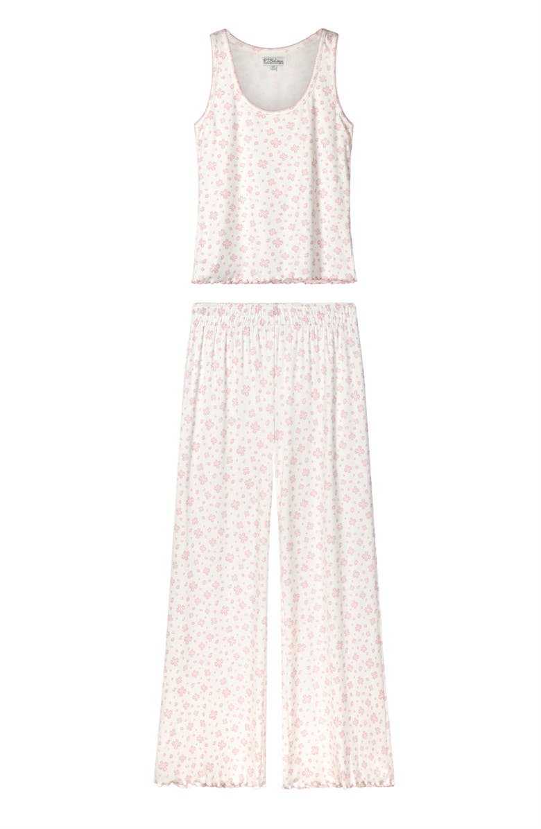 PJ Salvage Pretty Petals Stretch Jersey Pajamas, Alternate, color, Sweet Pink