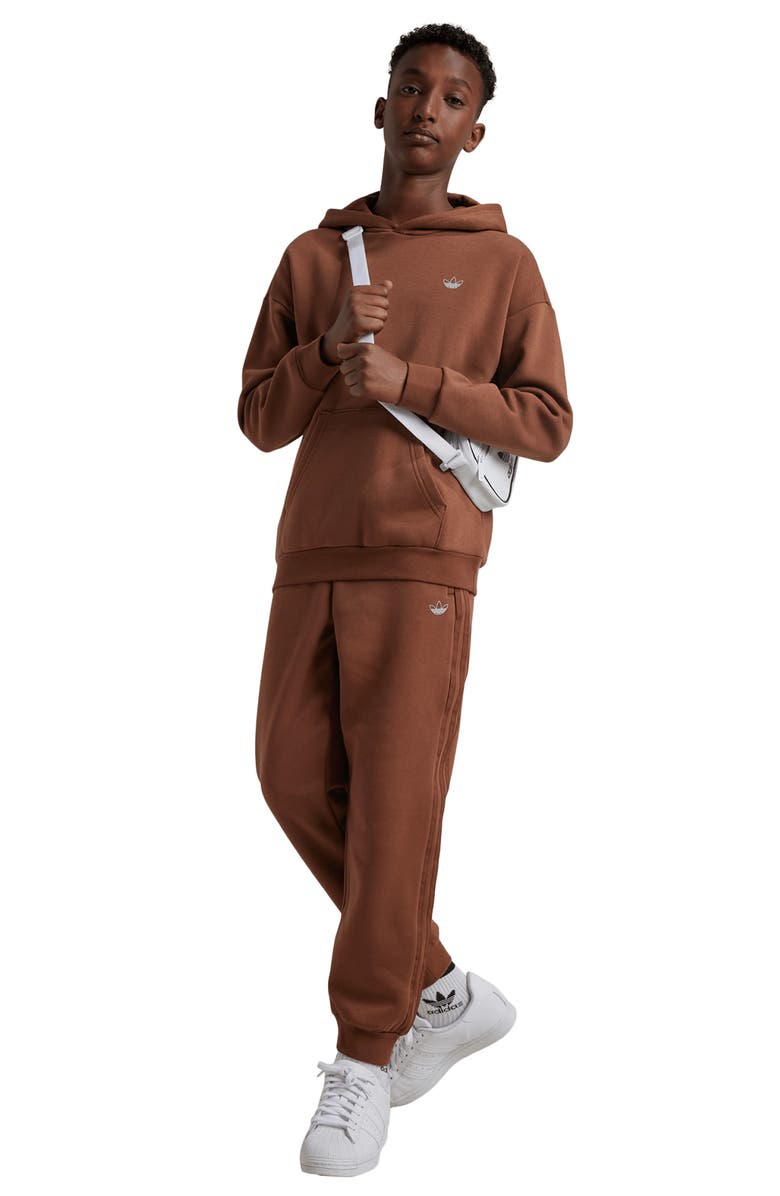 adidas Originals Kids' Logo Hoodie, Alternate, color, Preloved Brown