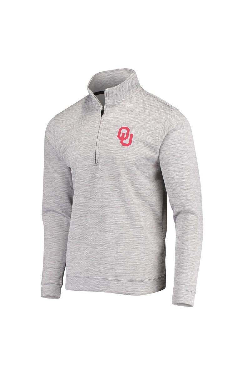 TOP OF THE WORLD Men's Top of the World Gray Oklahoma Sooners Textured Ambush 1/2-Zip Jacket, Alternate, color,