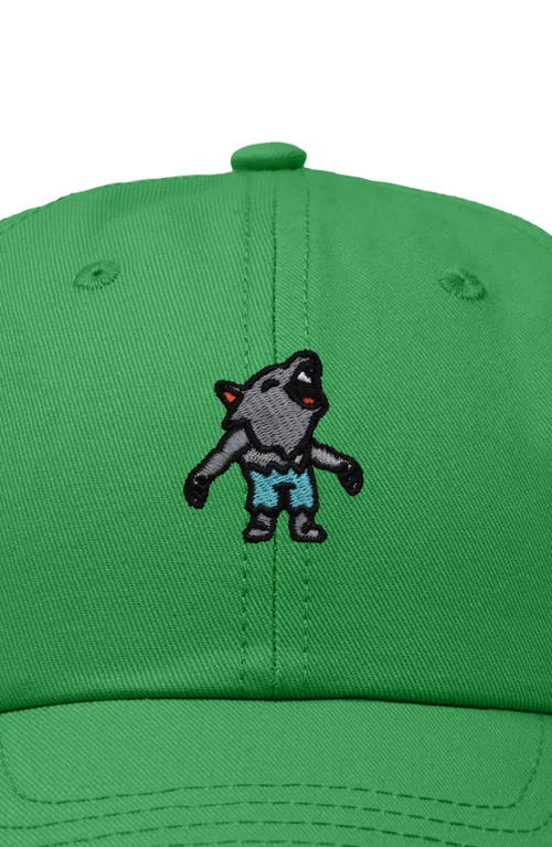 Dalix Werewolf Embroidered Dad Hat In Kelly Green