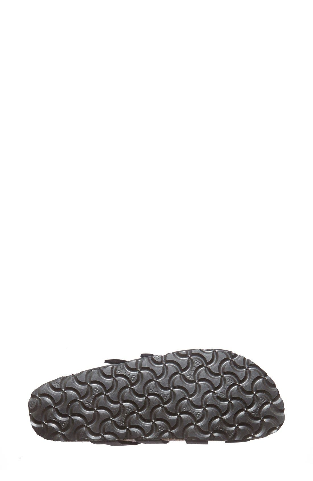 'Delmas' Leather Sandal, Alternate, color, BLACK