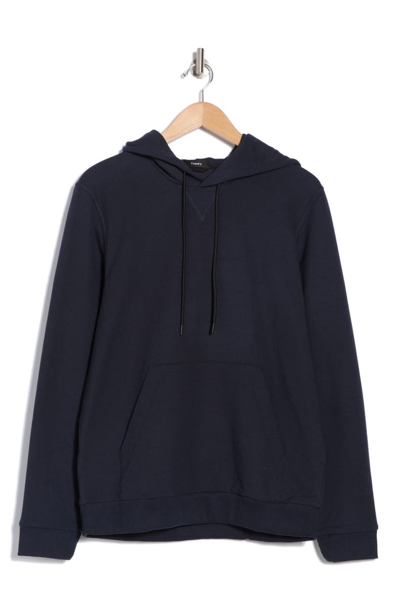 Theory Essential Relaxed Fit Hoodie, Alternate, color, Baltic