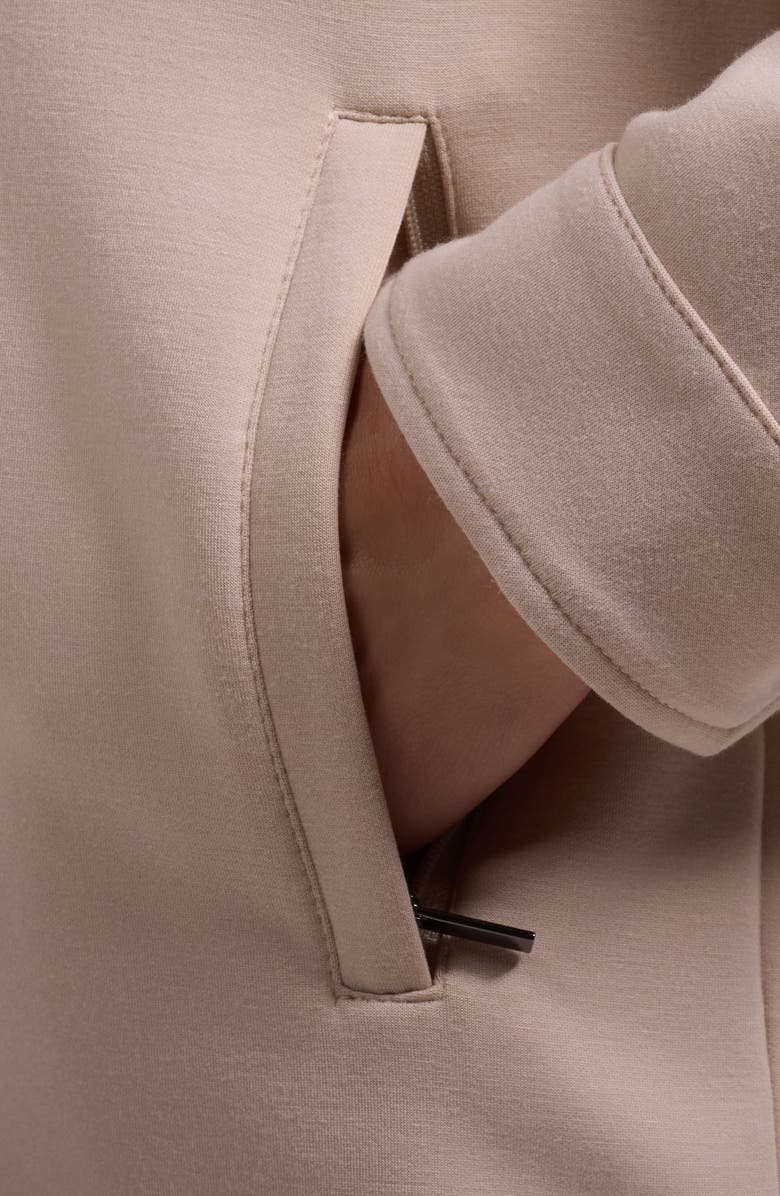 Bugatchi Soft Touch Knit Shirt Jacket, Alternate, color, Almond