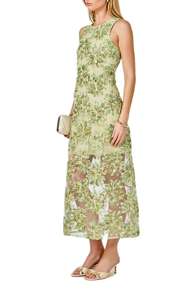 Endless Rose Texture Sleeveless Maxi Dress, Alternate, color, Sage