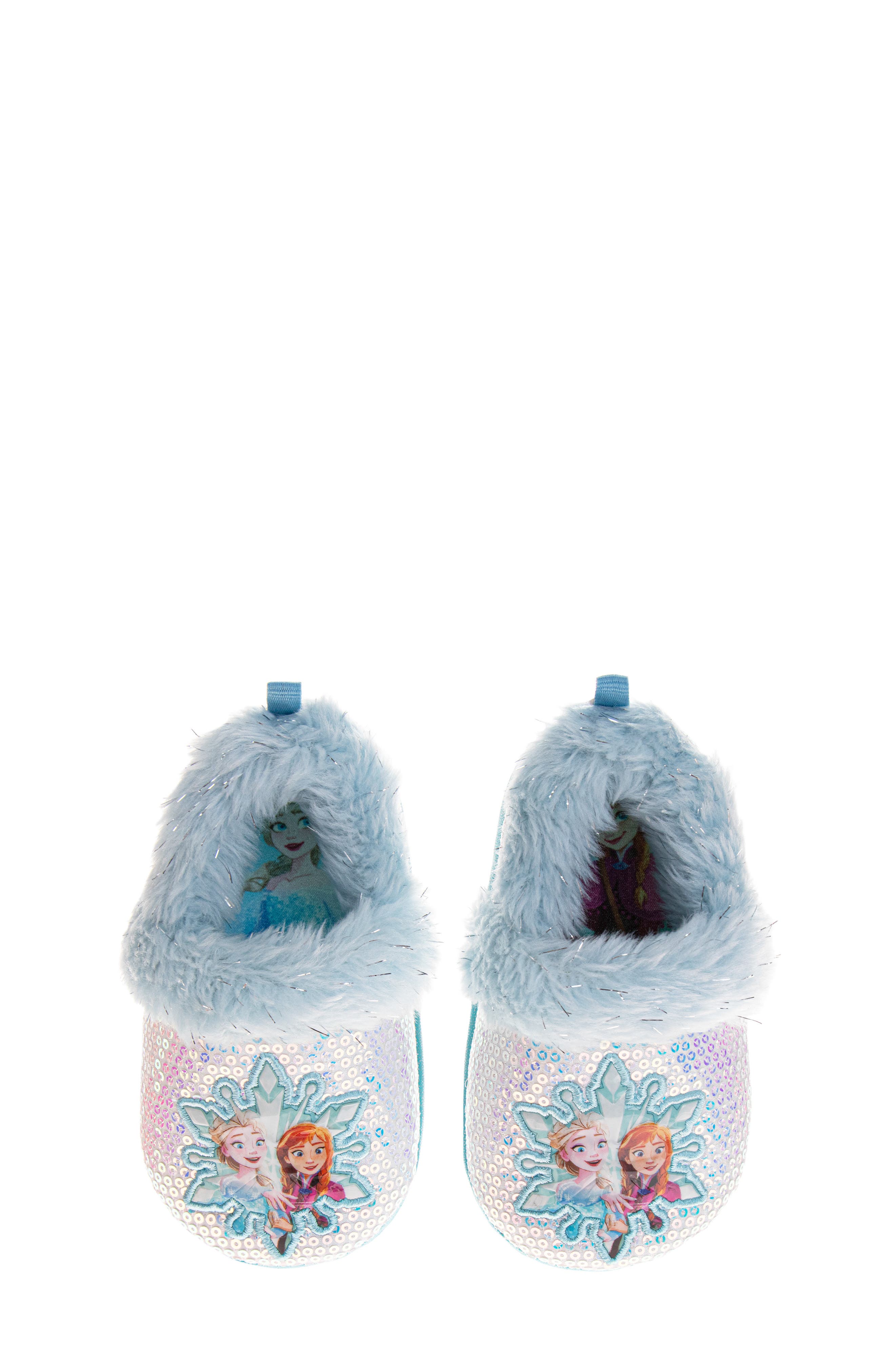 JOSMO Kids' Frozen II Faux Shearling Graphic Slipper, Alternate, color, Blue