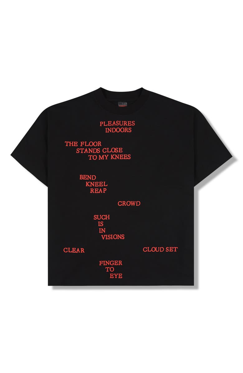 PLEASURES Indoors Graphic T-Shirt, Main, color, Black