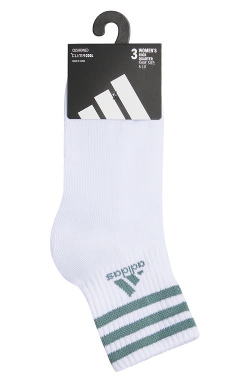 Adidas Originals Adidas Cushioned 3-pack High Quarter Socks In Multi