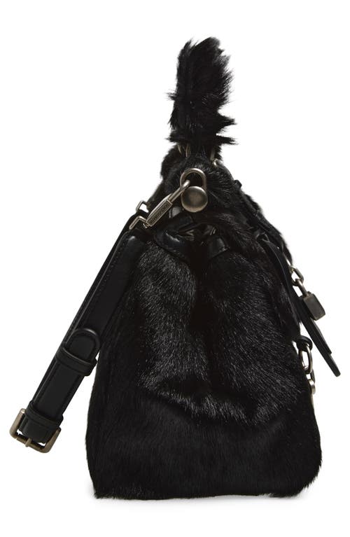 Dolce & Gabbana Dolce&gabbana My Sicily East/west Genuine Calf Hair Top Handle Bag In Black