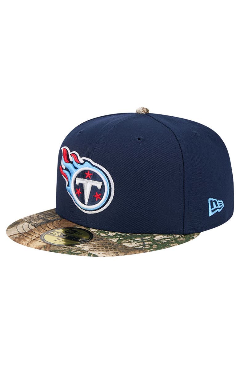 New Era Men's New Era Navy Tennessee Titans Active Two-Tone Camo 59FIFTY Fitted Hat, Main, color, Navy