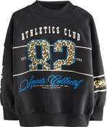 NEXT Kids' Leopard Print Varsity Sweatshirt