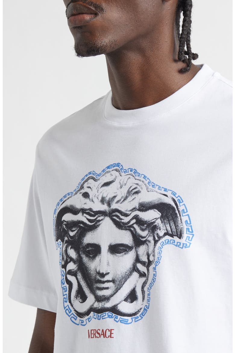 La Greca Medusa Cotton Jersey Graphic T-Shirt, Alternate, color, OPTICAL WHITE