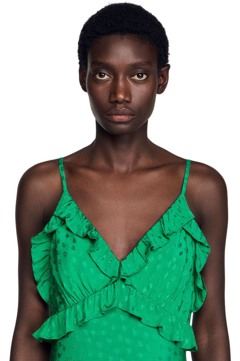 Maxi dress with straps, Alternate, color, Green