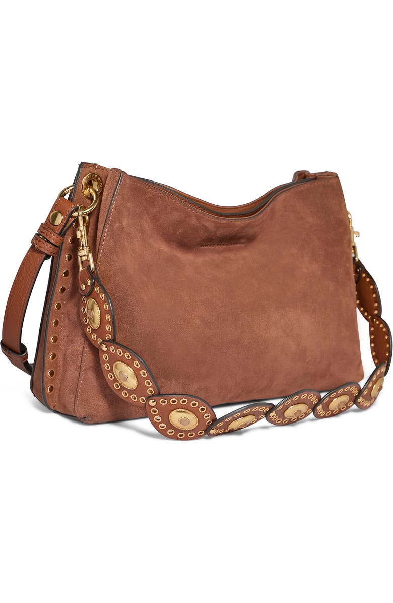 AIMEE Roma Shoulder Bag, Alternate, color, Nutshell Suede