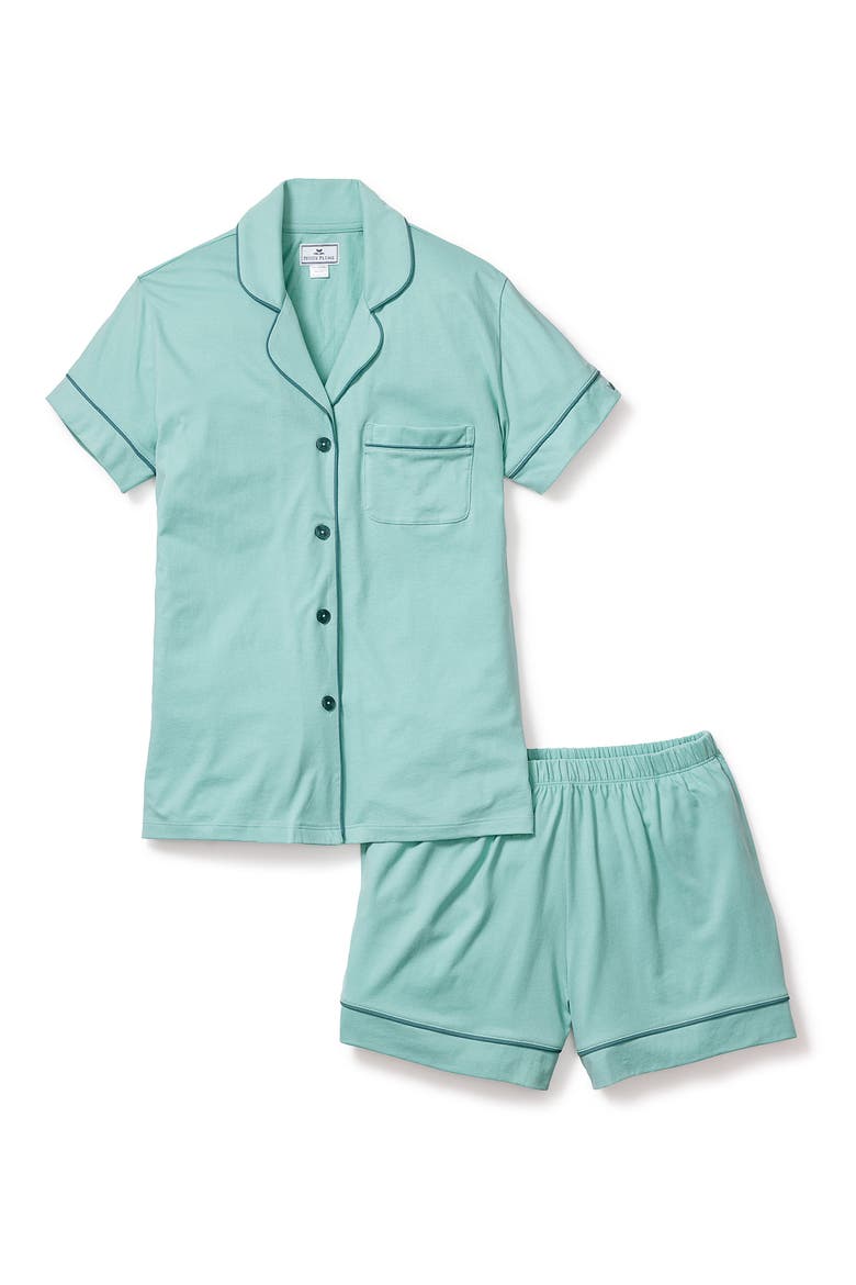 Luxe Pima Cotton Short Pajamas, Alternate, color, GREEN