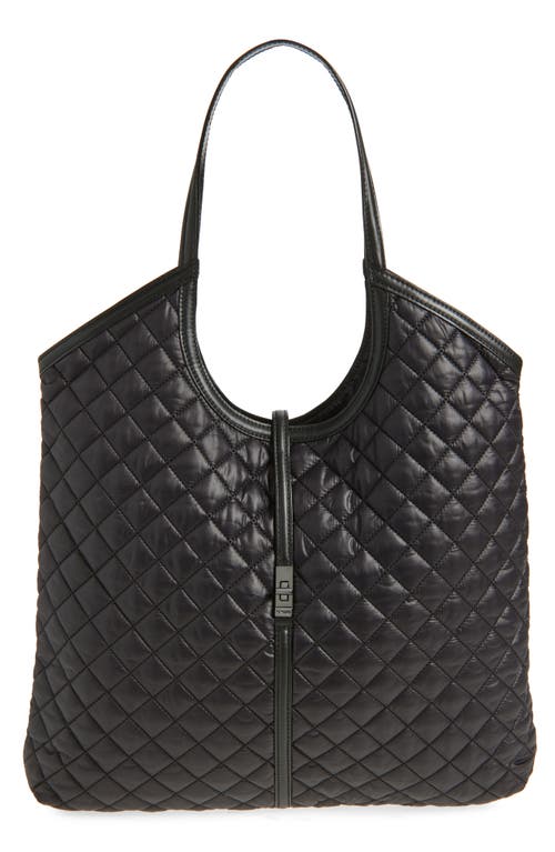 Mz Wallace Large Astor Quilted Nylon Tote In Black